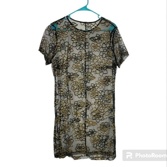 Cover up tunic black gold - Picture 1 of 3